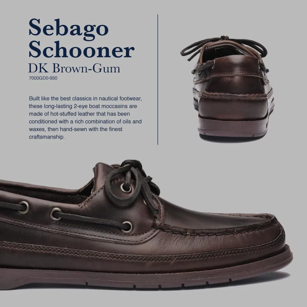 Туфли лоферы мужские Sebago Schooner, темно-коричневый — фото 4