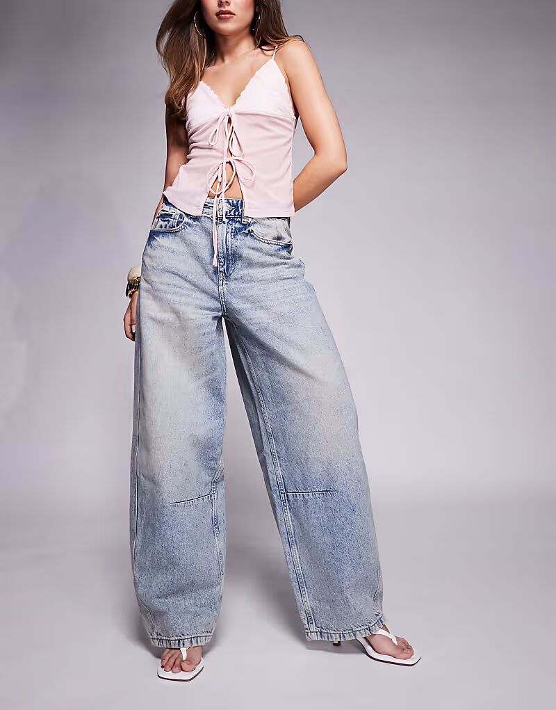 

Джинсы River Island Balloon в цвете Lightwash