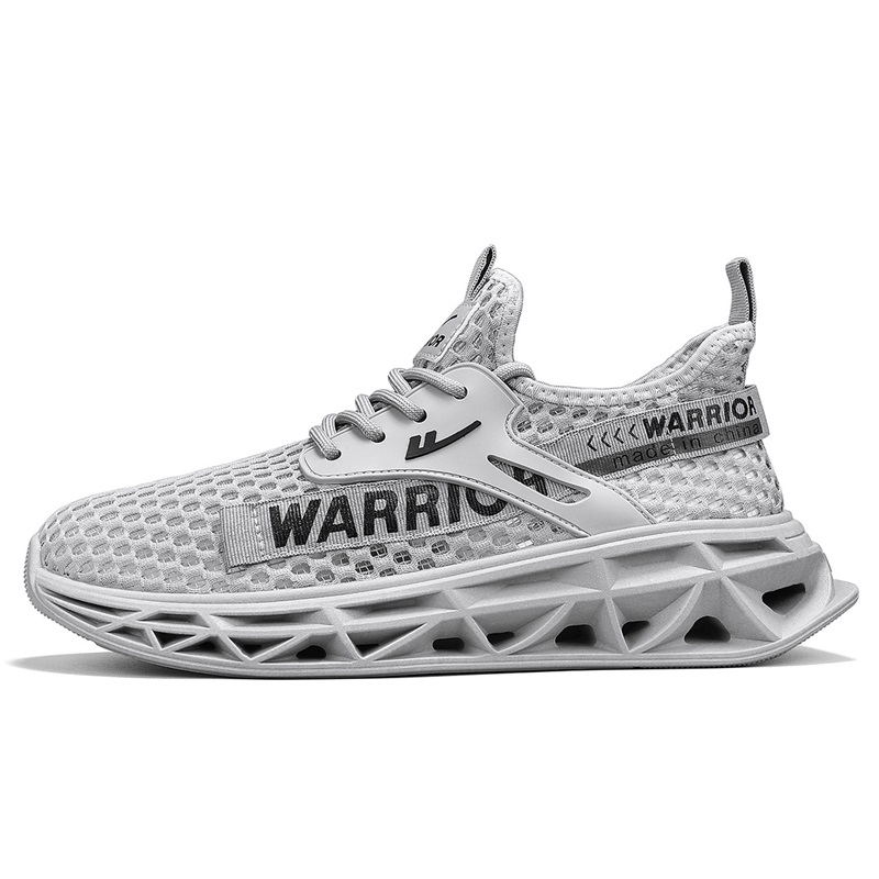 

WARRIOR Мужские низкие повседневные кроссовки Slip Resistant, Abrasion Resistant, Breathable, Support, Balance, Rebound серого цвета