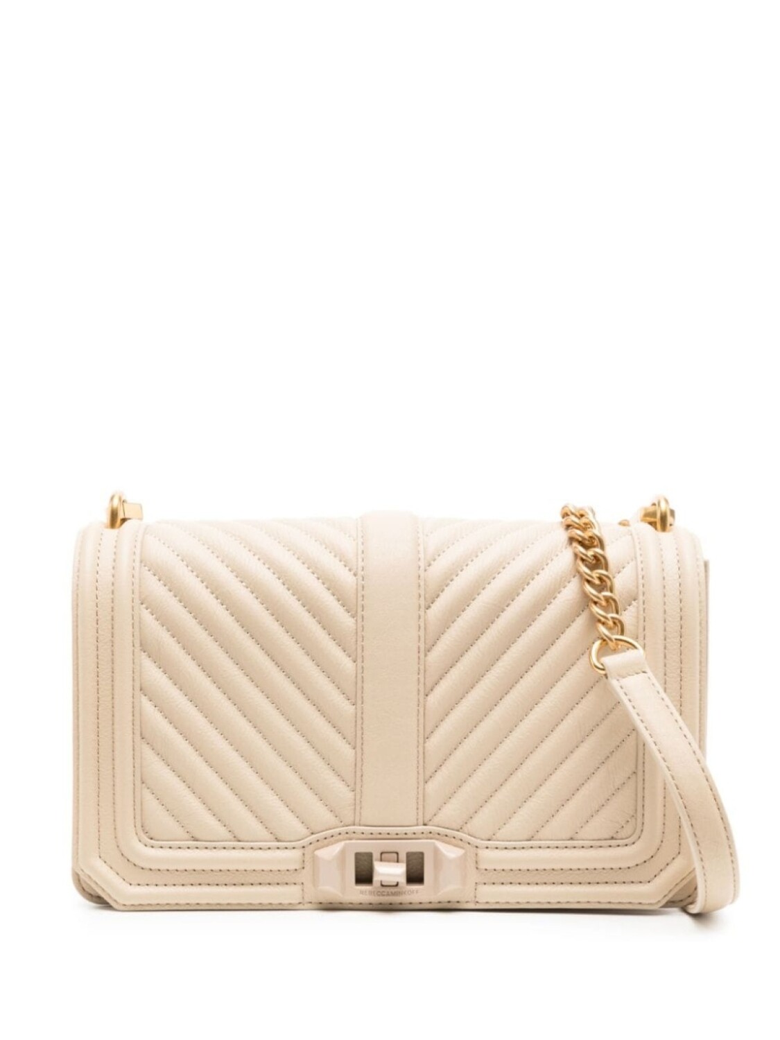 

Кожаная сумка через плечо Love Rebecca Minkoff, бежевый