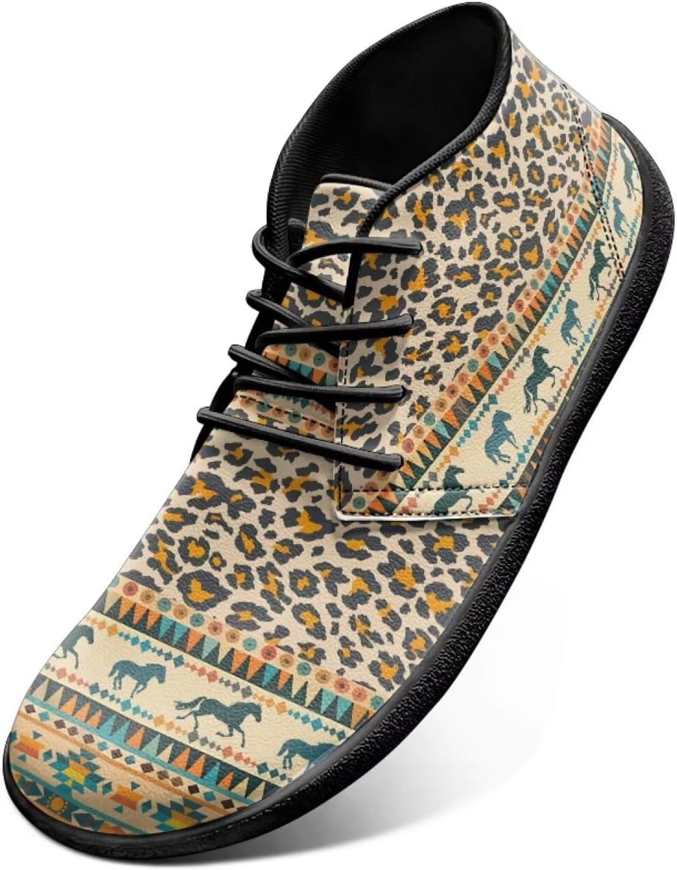 

Мужские кроссовки Aztec Road Running с нулевой прокладкой, широкие минималистичные тренировочные кроссовки, нарядные кроссовки для женщин, модный образ Chririnla, Leopard Aztec Horse