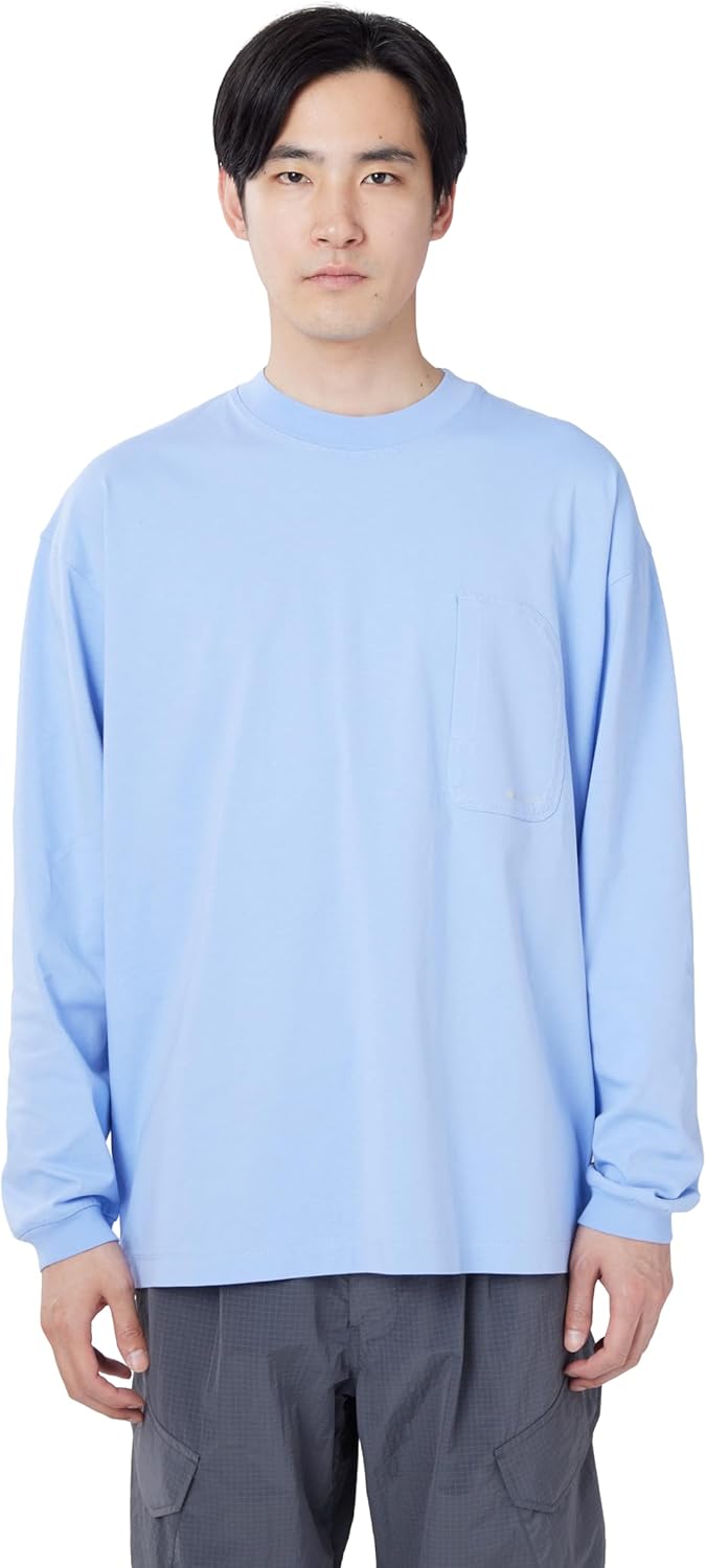 

Футболка с длинным рукавом Snow Peak CS-26SU005 из органической мерсеризованной ткани, сшитая по индивидуальному заказу, с длинным рукавом, мужская, женская, синий