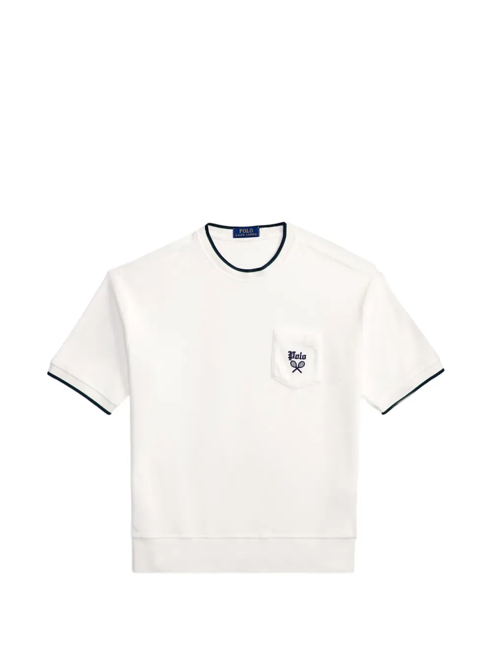 Футболка с отделкой карманов Polo Ralph Lauren, белый