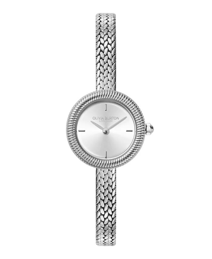 

Женские украшения серебристый оттенок браслетные часы из нержавеющей стали с сетчатым ремешком, 20 мм Olivia Burton