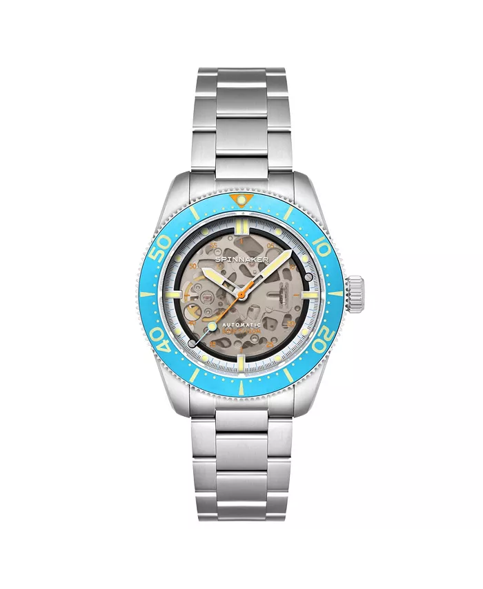 

Мужские часы Croft 42 Skeleton Automatic с браслетом из цельной нержавеющей стали, 42 мм Spinnaker