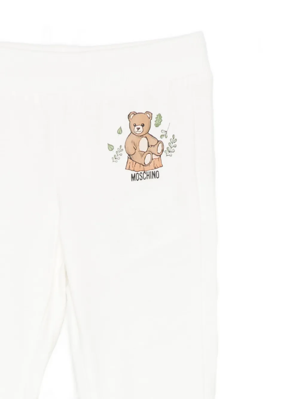 Комплект брюк с принтом медведя Moschino Kids, белый — фото 4