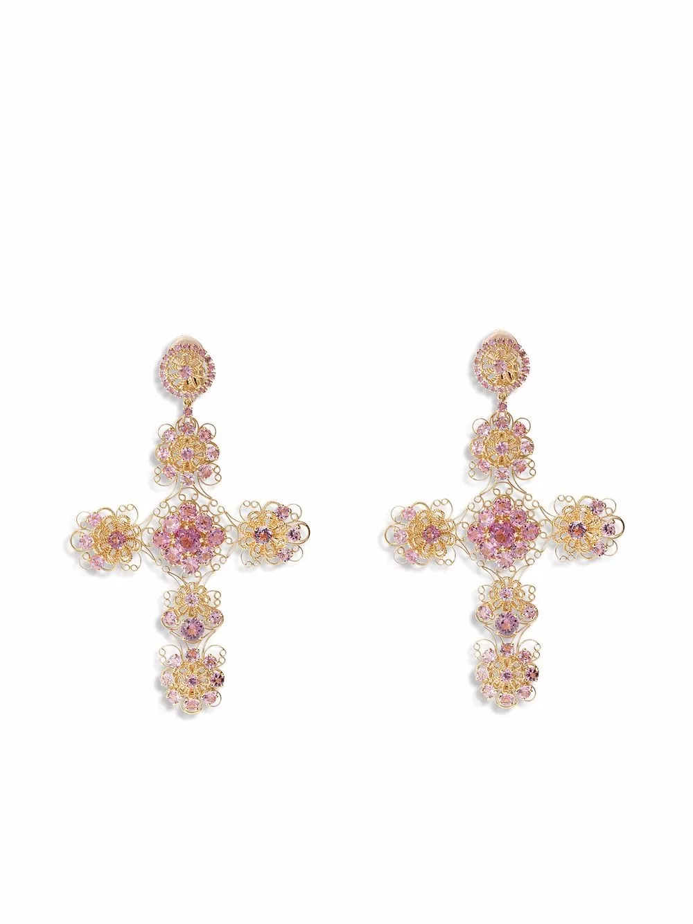 

Серьги-подвески Pizzo из желтого золота с турмалинами DOLCE & GABBANA, золотой