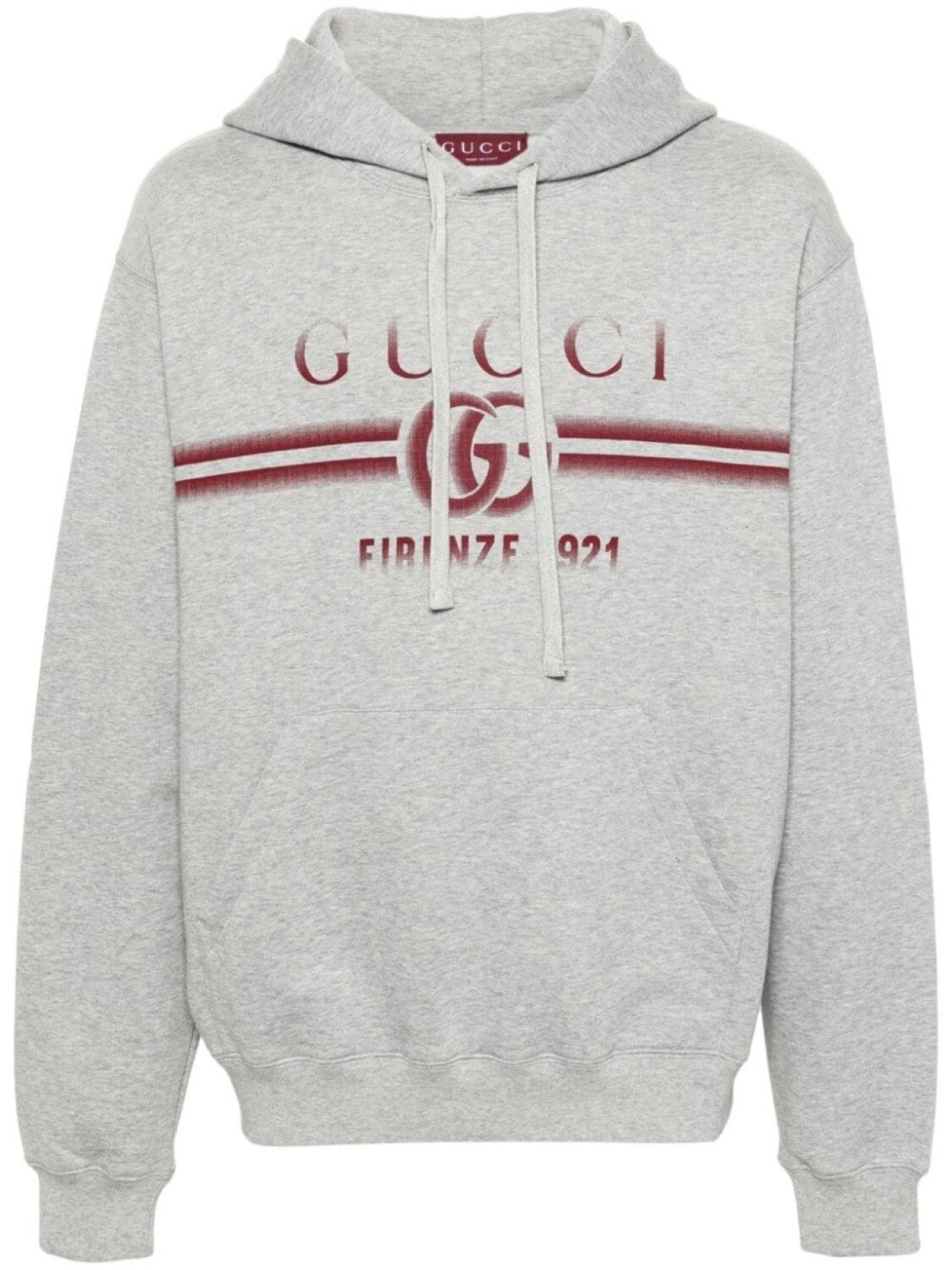 

Gucci меланжевое худи с логотипом Double G, серый
