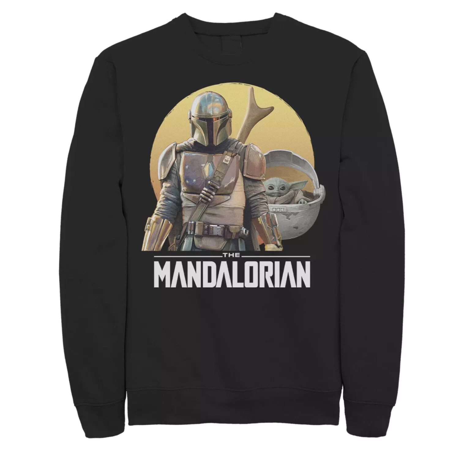 

Мужской свитшот с портретом Star Wars The Mandalorian Sunset Duo Licensed Character