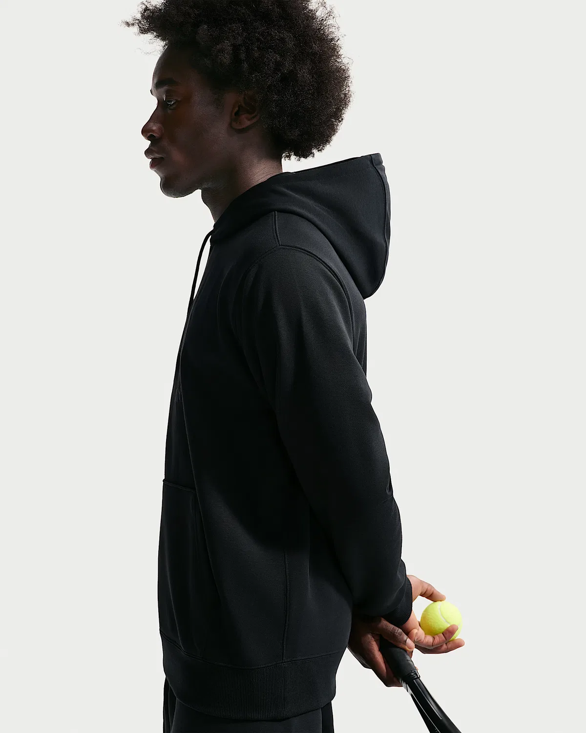 Мужская теннисная худи-пуловер NikeCourt Heritage Dri-FIT French Terry, Black/Anthracite — фото 2
