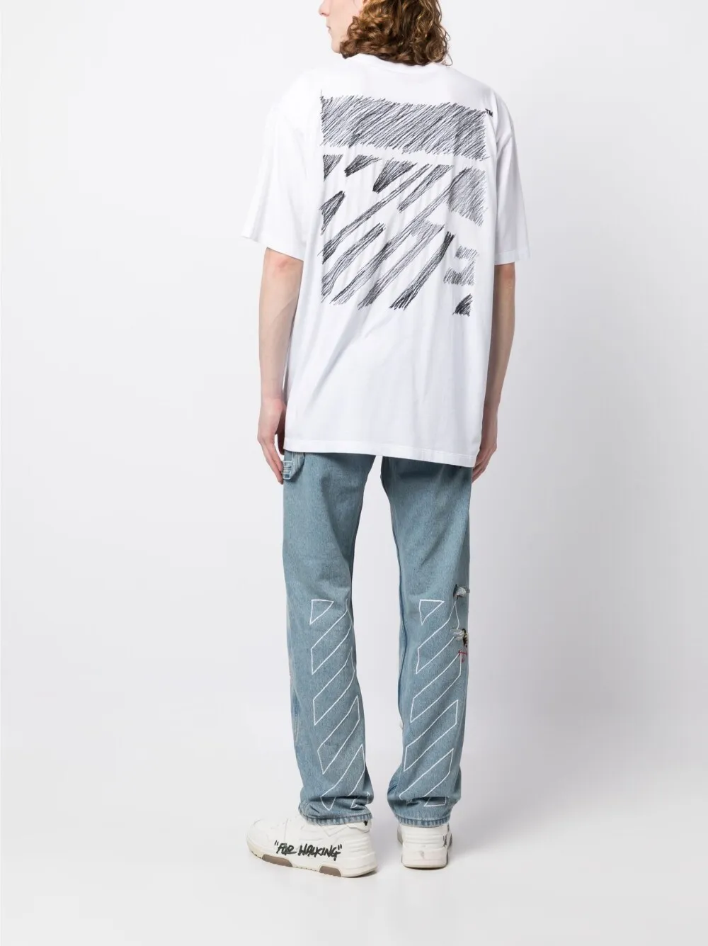 Футболка Scribble с принтом Diag OFF-WHITE, белый — фото 2