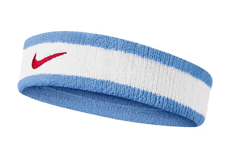 Повязка для волос Nike White Blue Stripes