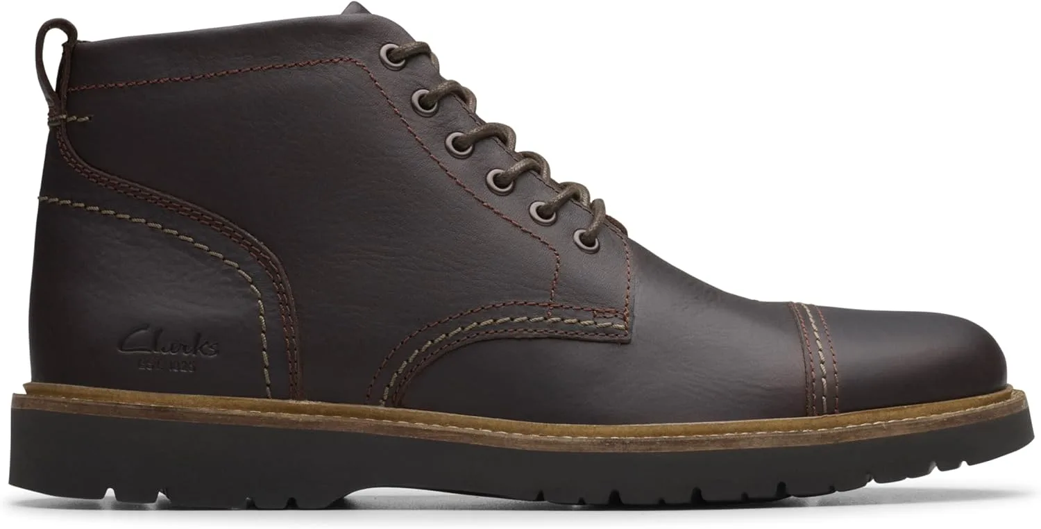 Мужские ботинки Clarks Eastridge Mid Lace-Up Chukka Boot на шнуровке, темно-коричневый — фото 2