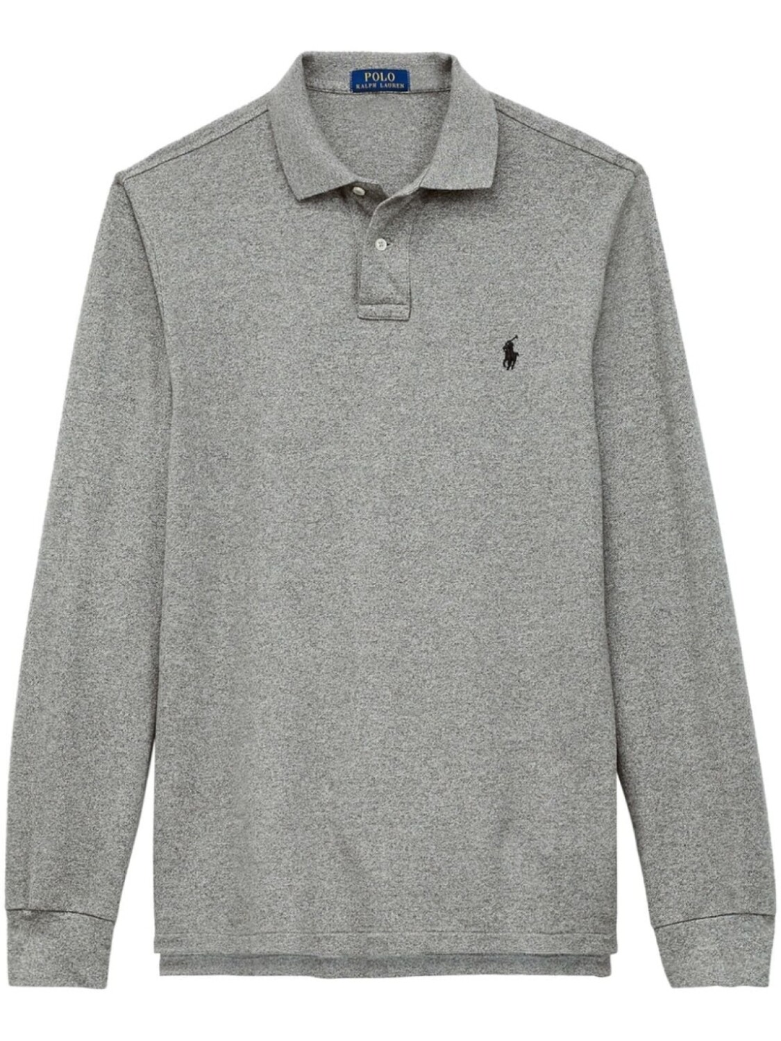 

Polo Ralph Lauren рубашка поло с длинными рукавами и вышитым логотипом, серый