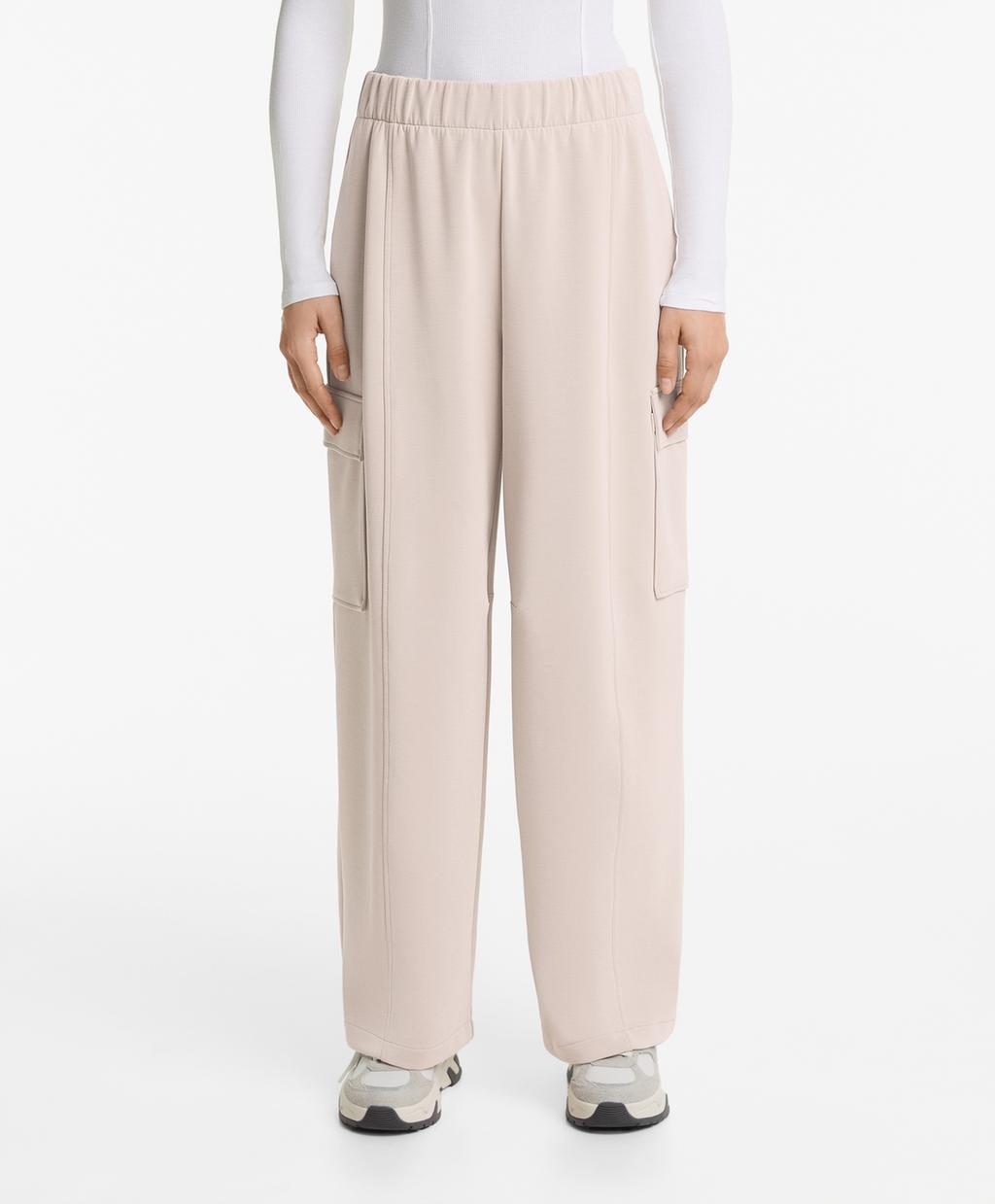 

Брюки-бочонки из матового модала Oysho, цвет Pale Taupe