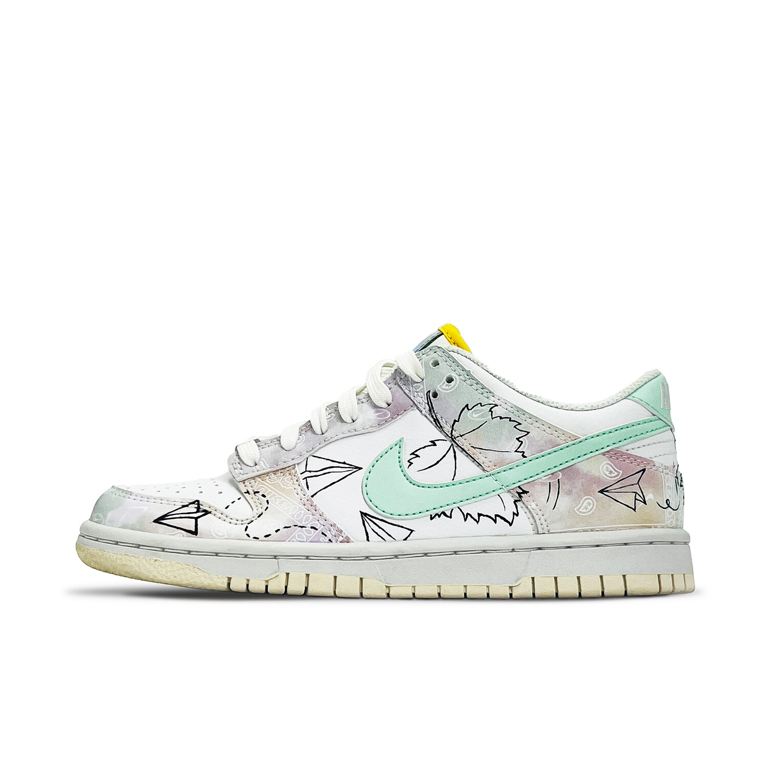 

Кроссовки Nike Skateboarding Shoes Women's Low-top Pink/Green, розовый