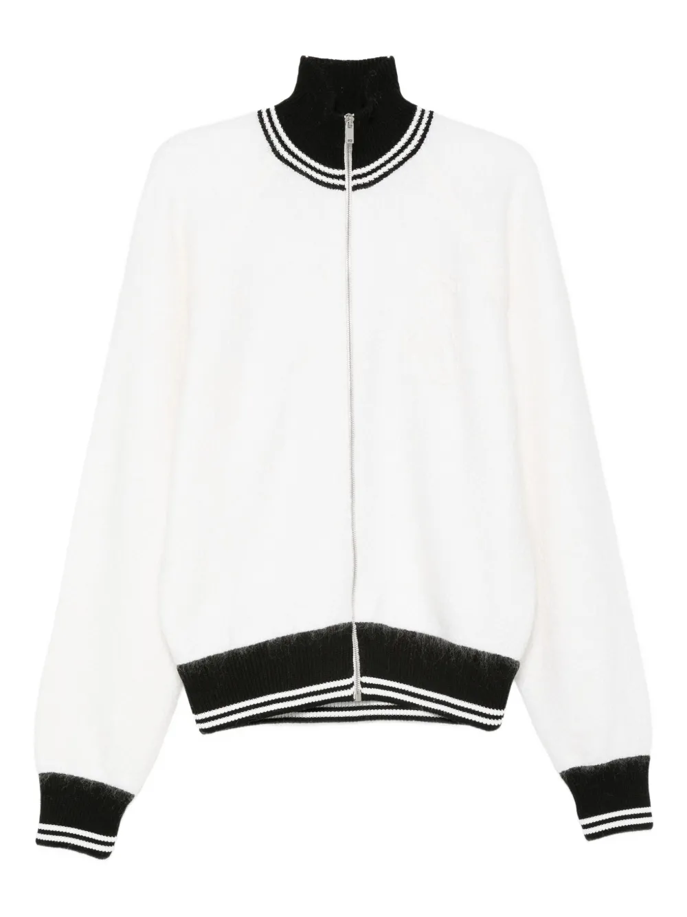 

Кардиган с высоким воротом и застежкой-молнией JIL SANDER, белый