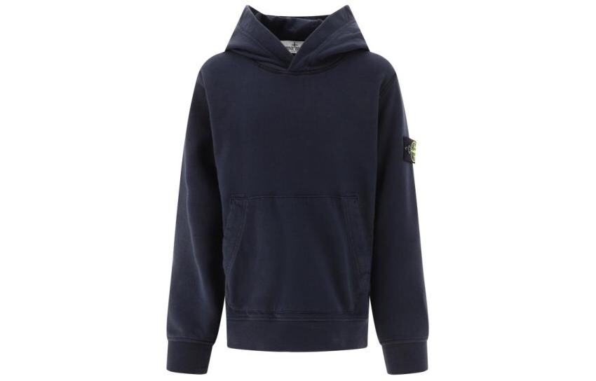 

Толстовка детская Stone Island с капюшоном, темно-синий