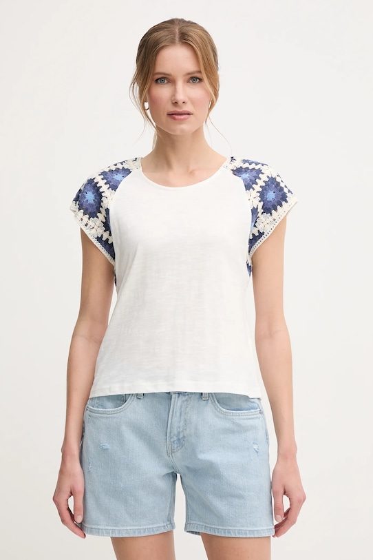 

Хлопковая футболка Verenice Pepe Jeans, белый