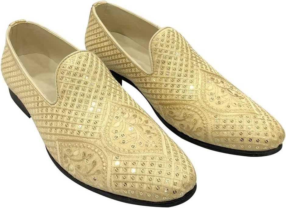 Мокасины с вышивкой Punjabi Jutti Golden Step n Style — фото 4