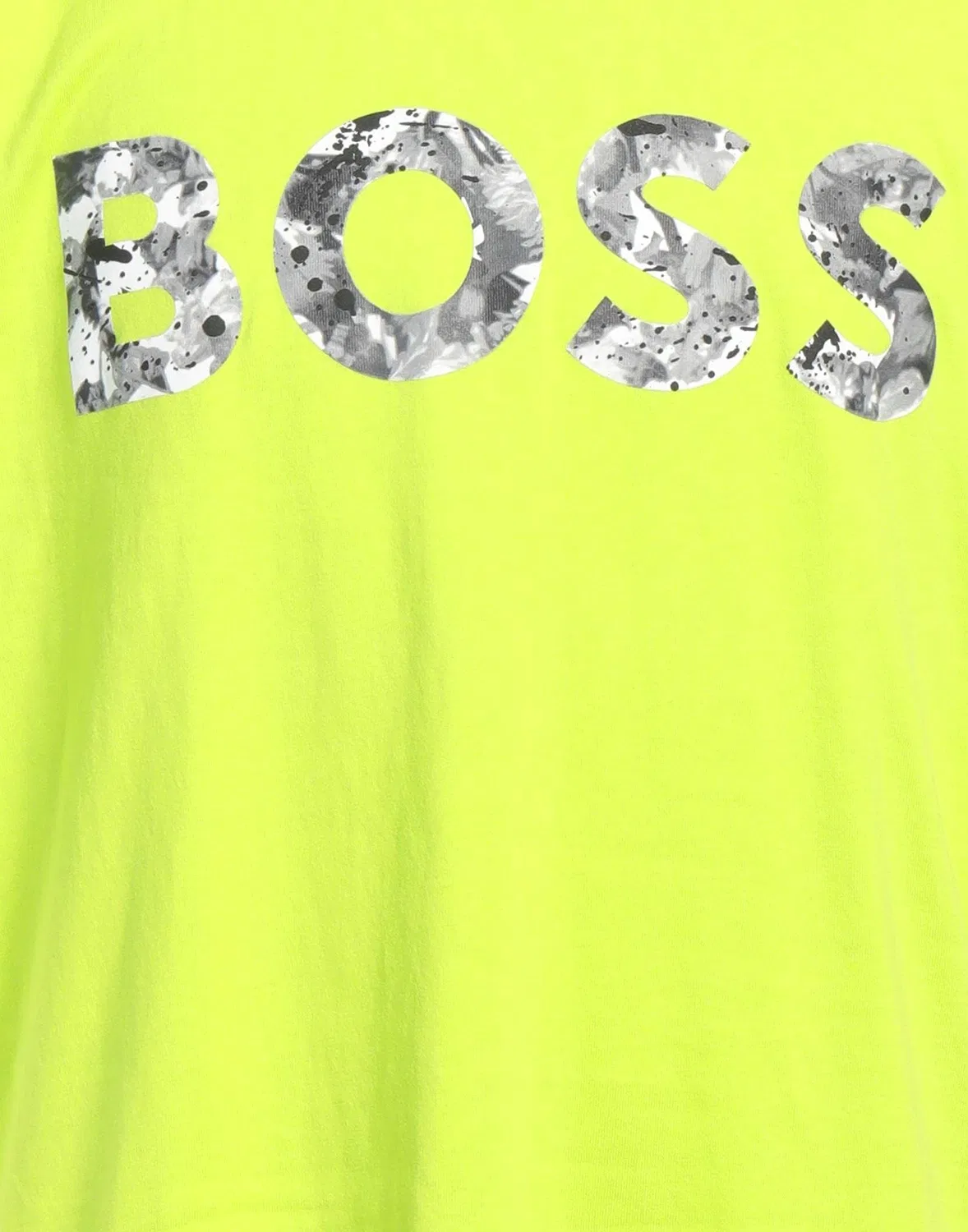 Футболка с логотипом BOSS лаймового цвета — фото 4