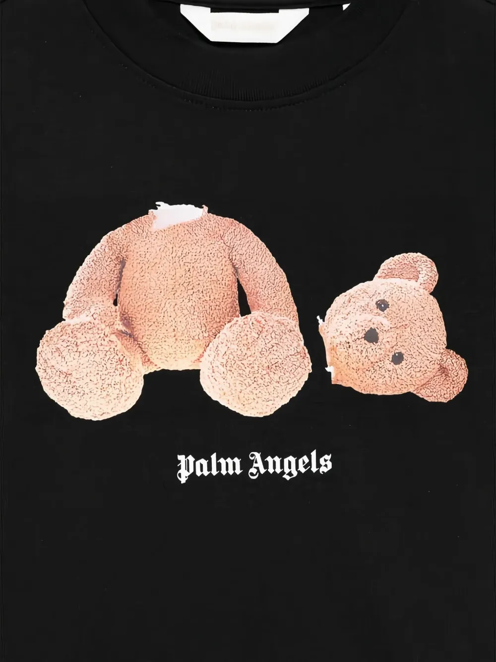 Футболка с принтом медвежонка Palm Angels Kids, черный — фото 3