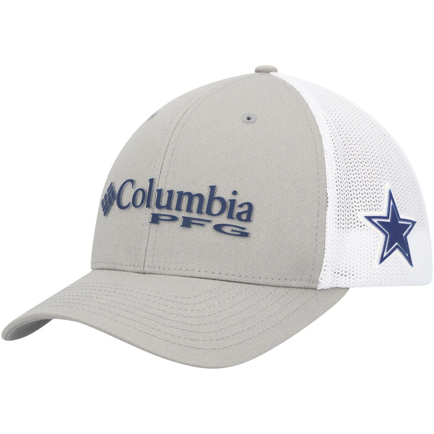 

Мужская кепка Columbia Grey/White Dallas Cowboys PFG Ball Flex Hat