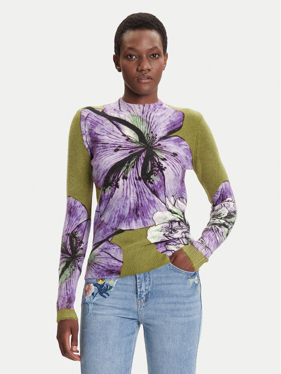

Свитер regular fit Orquidea Lacroix 25WWJF42 Desigual, зелёный