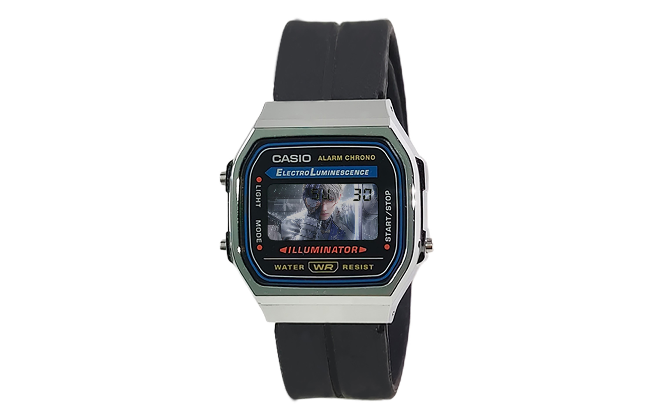 

Кварцевые часы унисекс с силиконовым ремешком и черным циферблатом CASIO, черный Strap Xavier Watch Glass