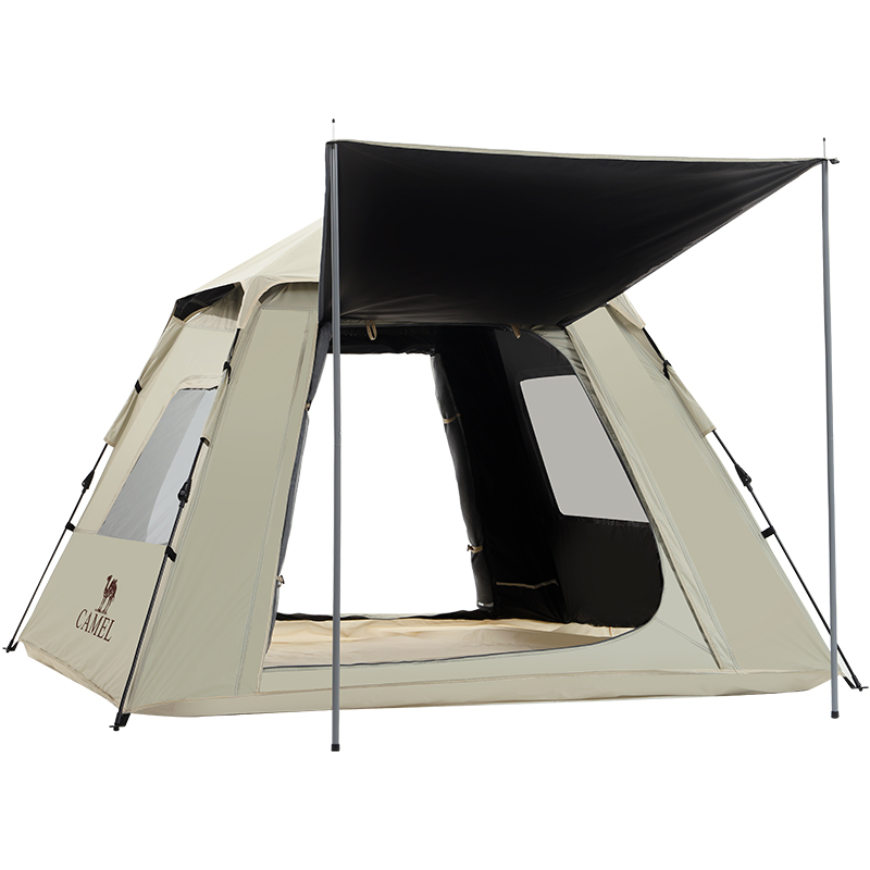 

Палатка для кемпинга с нажимным механизмом и автоматической установкой, одна спальня и гостиная, модель Press and Pop Up CAMEL