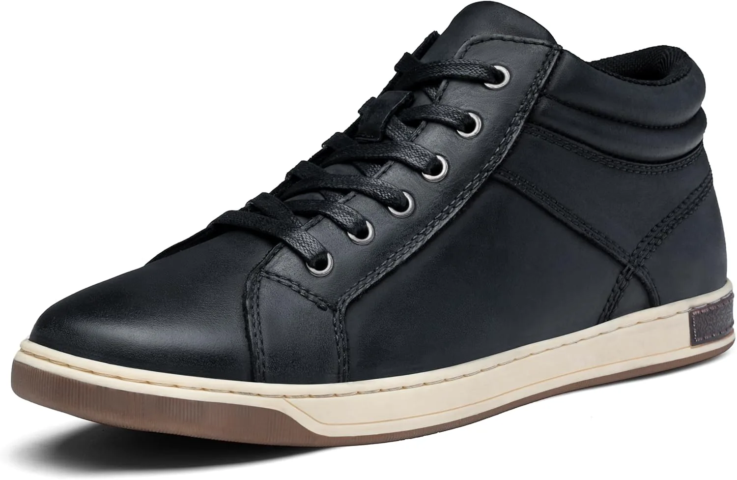 

Мужские высокие кеды Jousen из кожи, повседневные ботинки для мужчин, черный