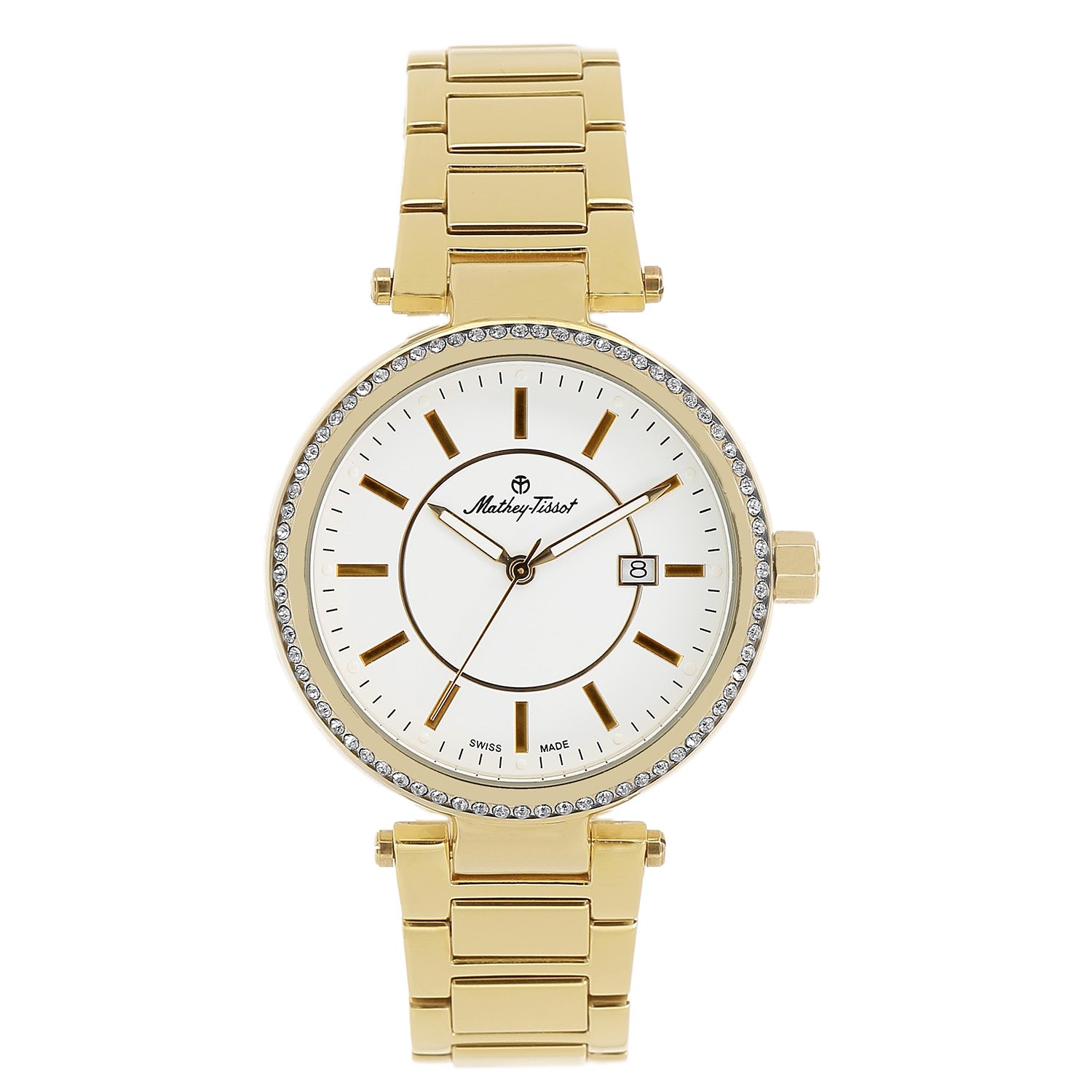 

Женские классические часы Mathey Tissot с белым циферблатом