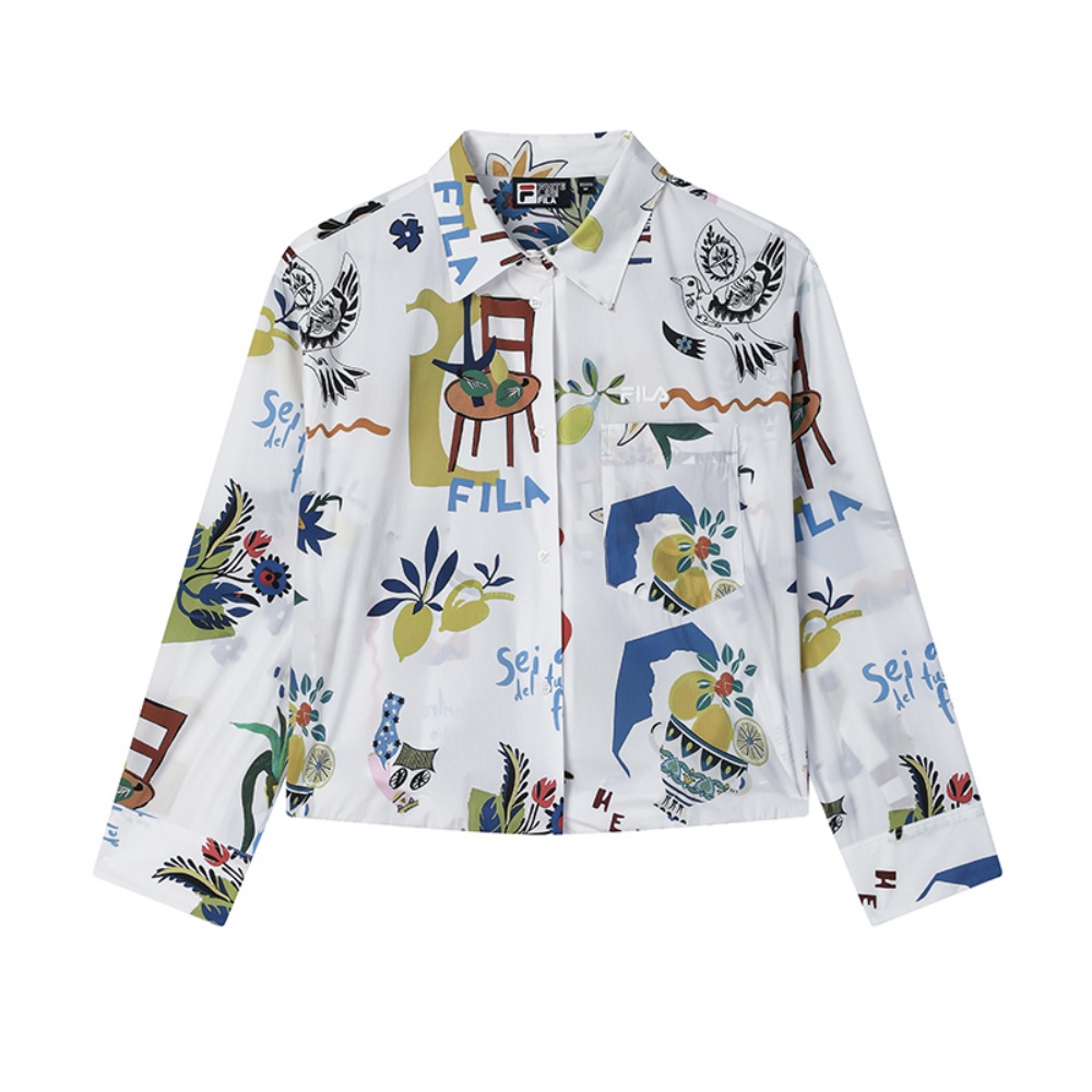 

Футболка поло Lifestyle HERITAGE женская с принтом по всей поверхности FILA, All Over Print