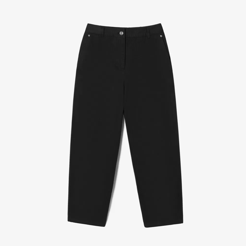 Женские брюки Lacoste Barrel Fit, чёрные — фото 4