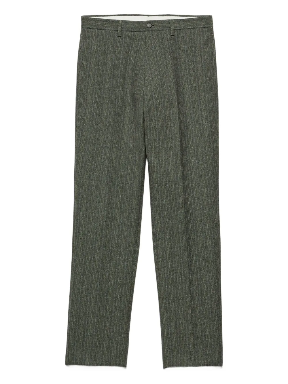 

Шерстяные брюки в тонкую полоску Prada, зеленый