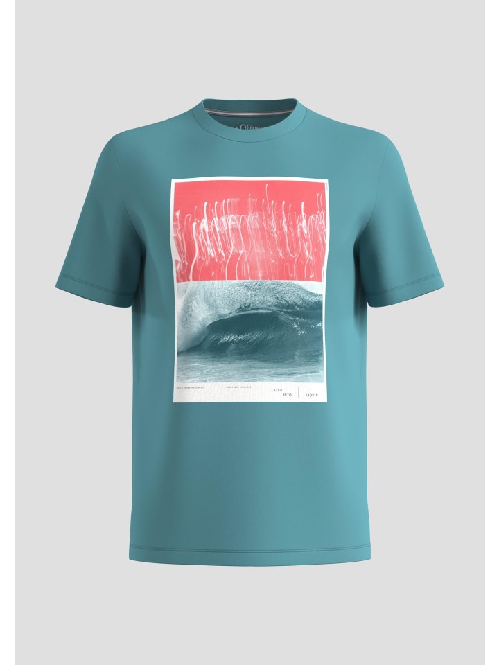 

s.Oliver Футболка в цвете 65D2_petrol, Хаки, s.Oliver Футболка в цвете 65D2_petrol