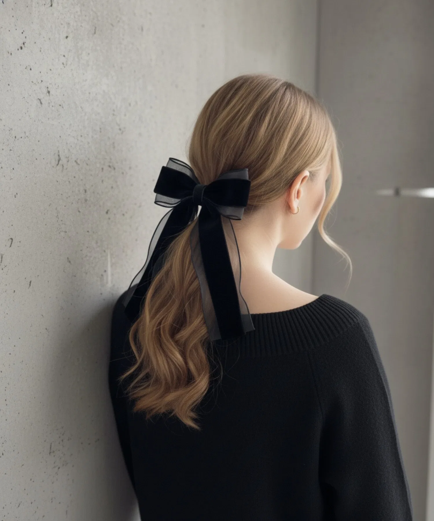 Резинка для волос Grace Ribbon Lady Rora черный — фото 4