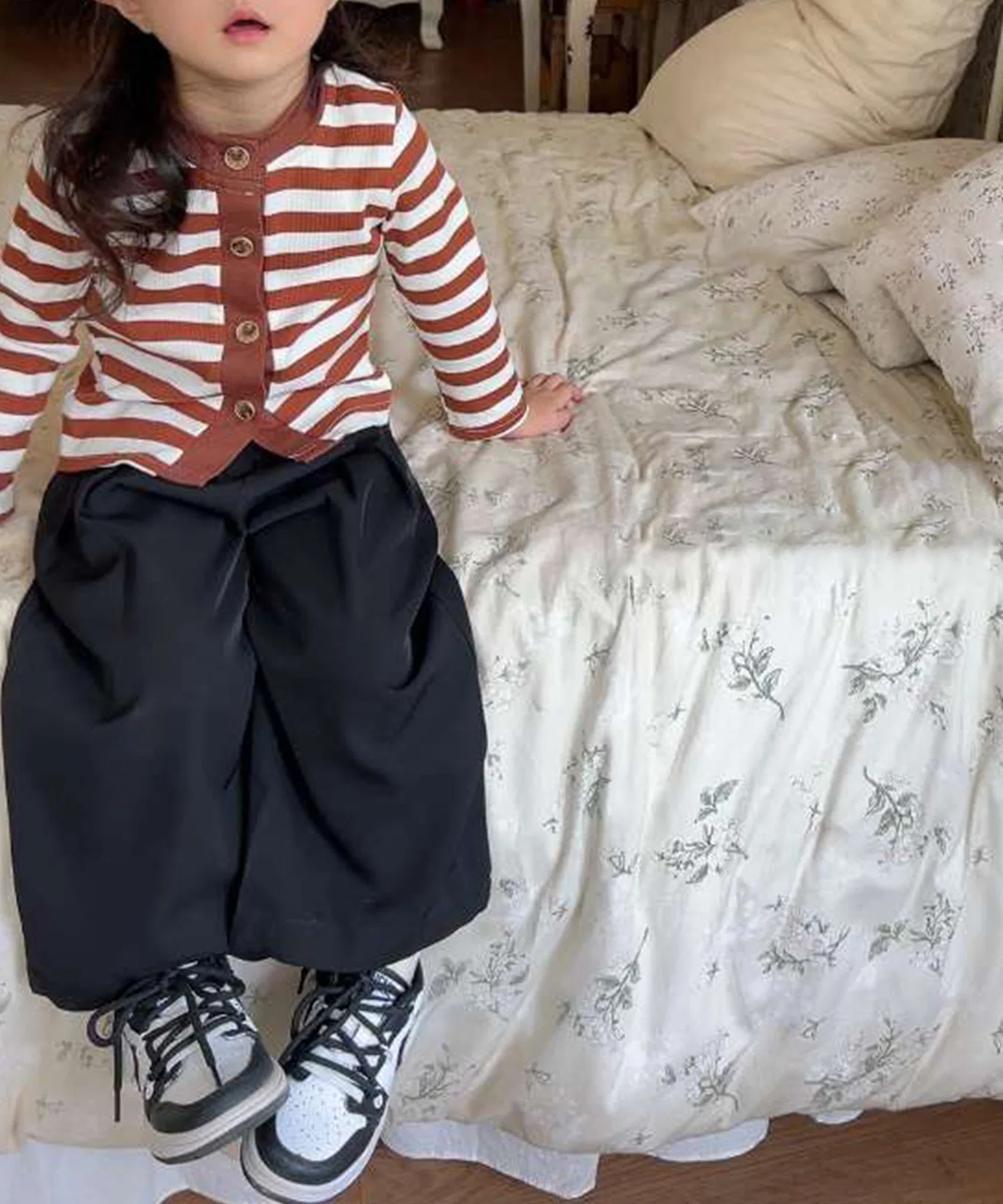 【aimoha-KIDS-】Детская одежда - Кардиган в полоску, вязаный — фото 4