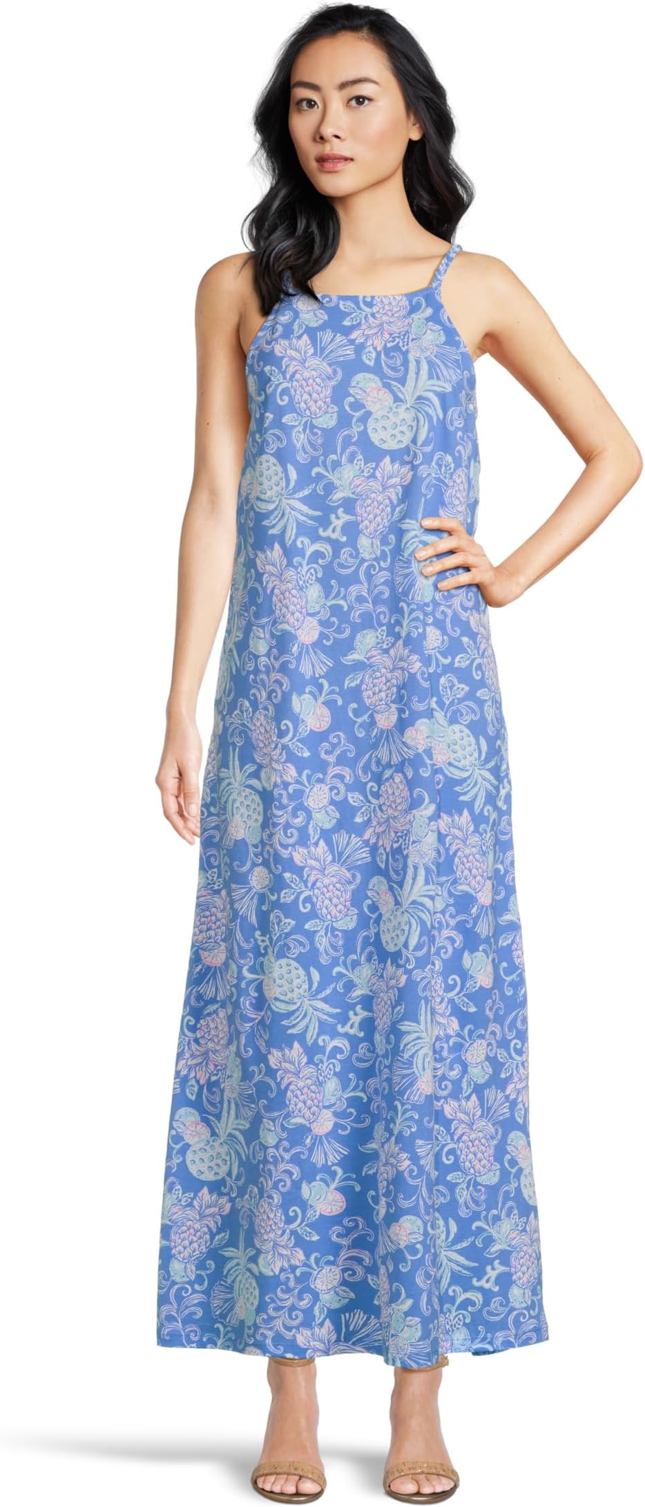 

Платье Lilly Pulitzer Kyleigh Maxi Dress, цвет Sunwashed Blue Citrus Crush