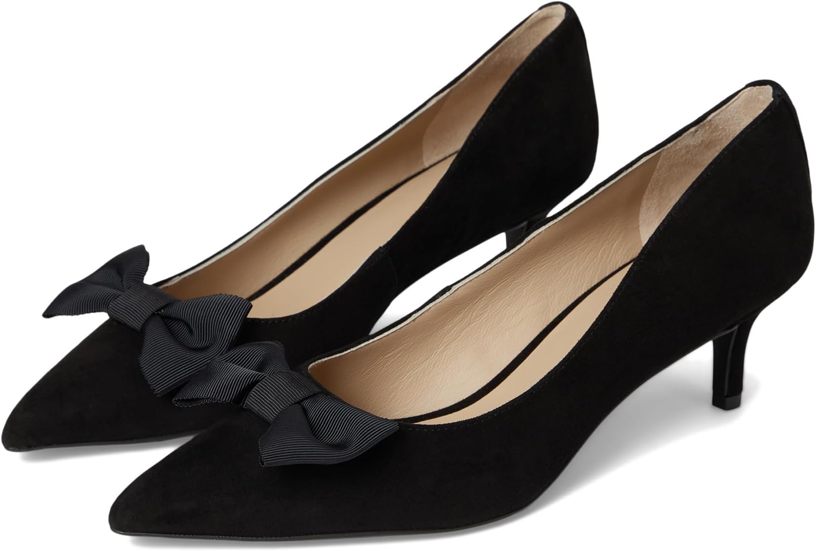 Туфли Lauren Ralph Lauren Adrienne Bow-Trim Suede Pumps, черный