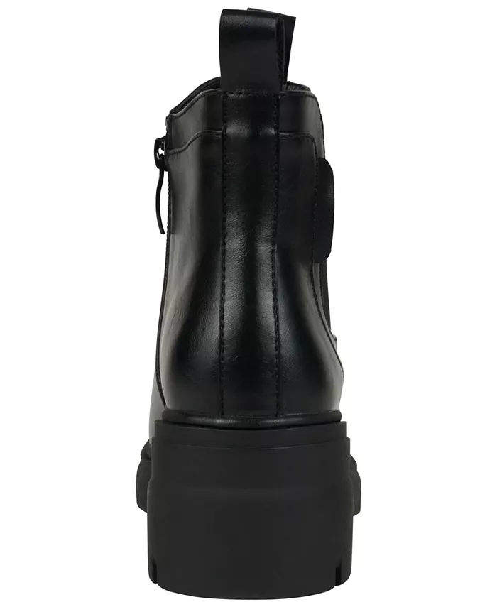 Женские ботинки Chelsea William на грубой подошве с петлей для облегчения надевания GC Shoes, черный — фото 3