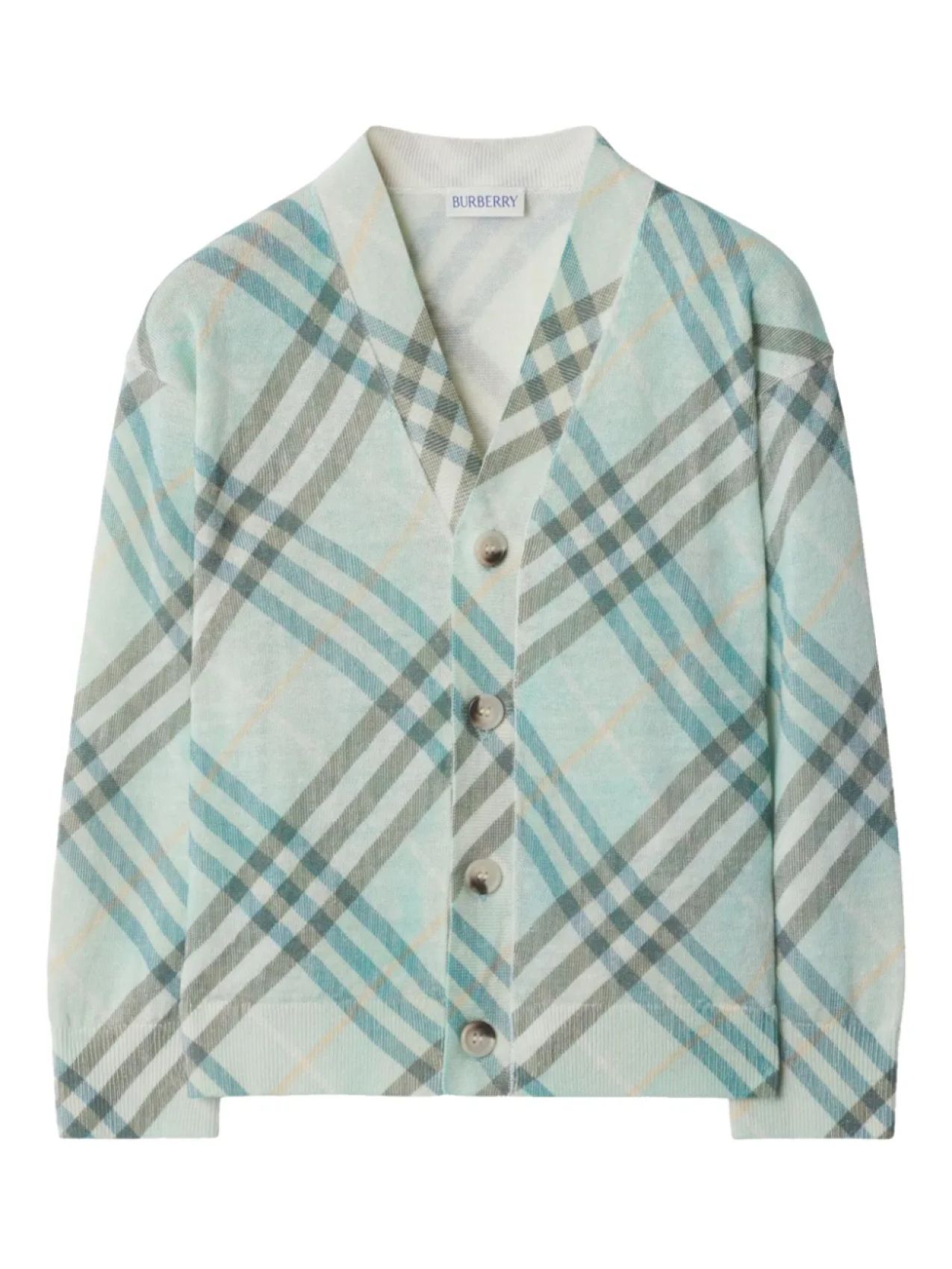 

Кардиган в клетку Burberry Kids, синий