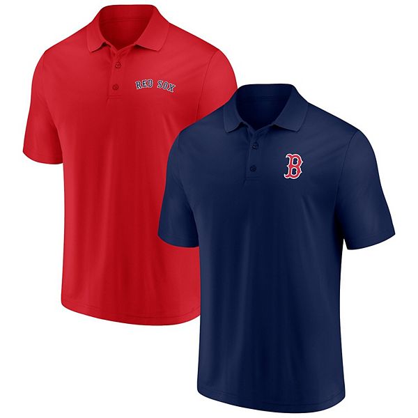 

Мужской поло Fanatics с двойными логотипами Boston Red Sox в цвете navy/red Unbranded