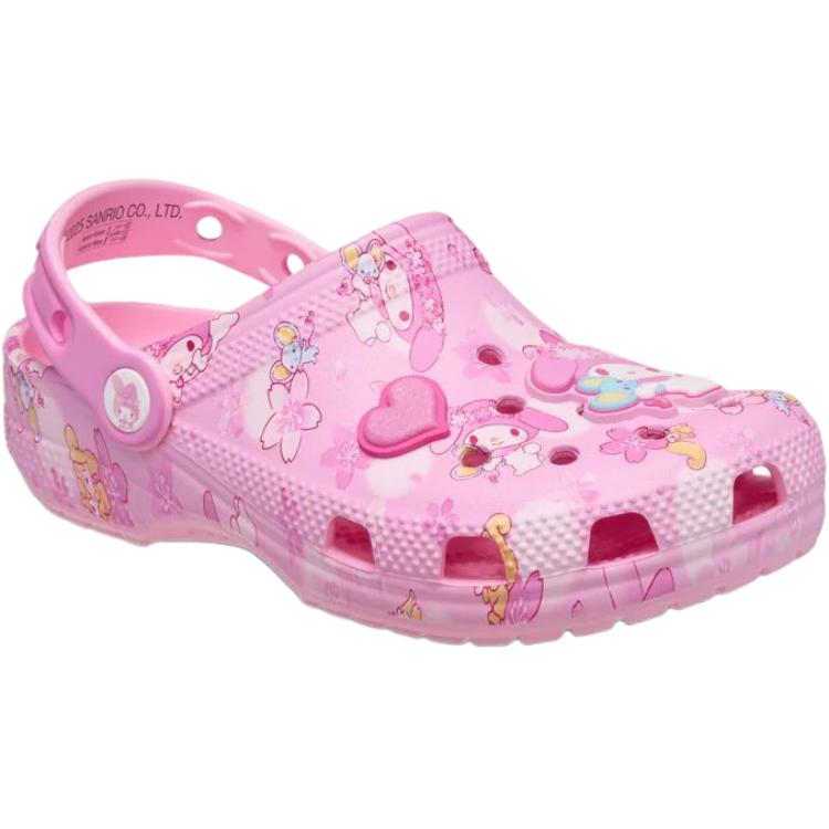 Классические износостойкие низкие детские сандалии Clog Kids' Crocs, розовый — фото 2