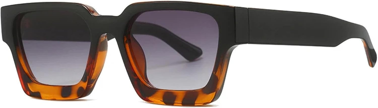 

Роскошные солнцезащитные очки для женщин и мужчин, модные солнцезащитные очки в винтажном стиле, панк, маленькая оправа, защита от УФ-излучения UV400 TKKTLLT, Black Leopard Gray