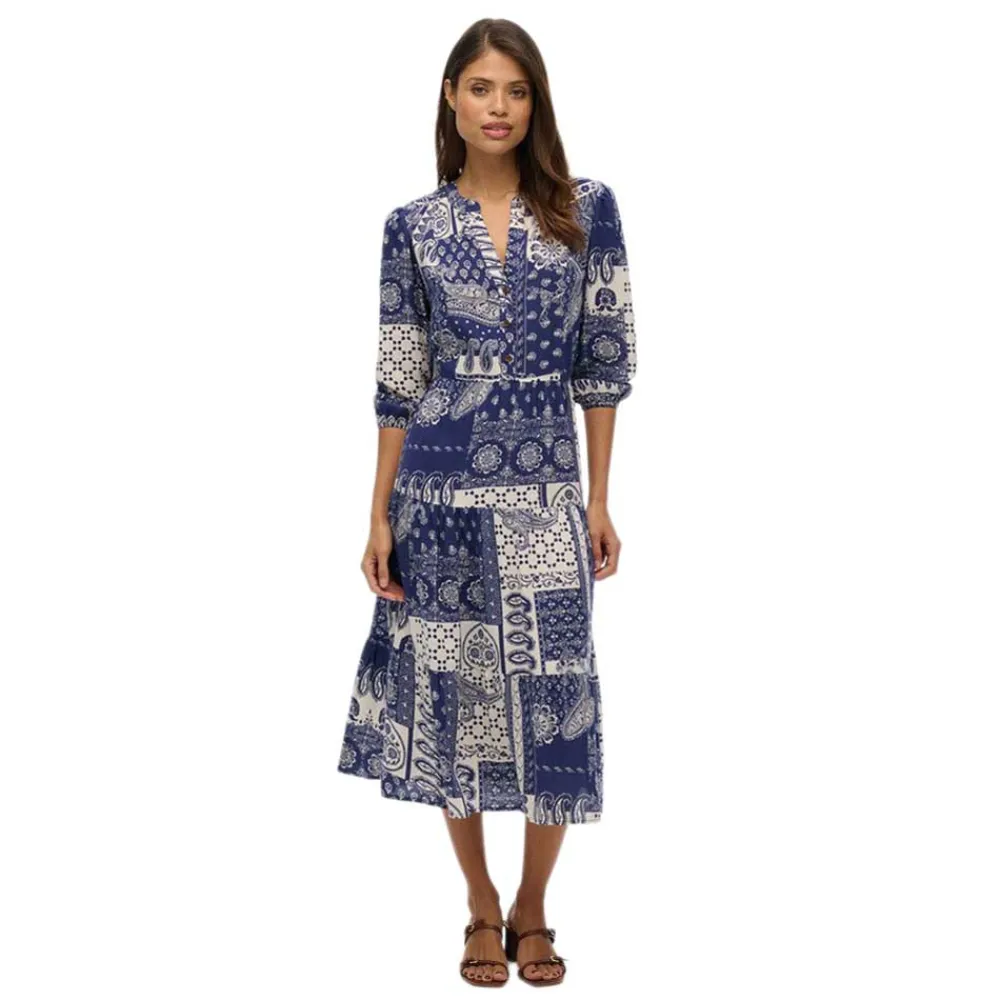

Платье Superdry W8012029A 3/4 Sleeve Midi, синий