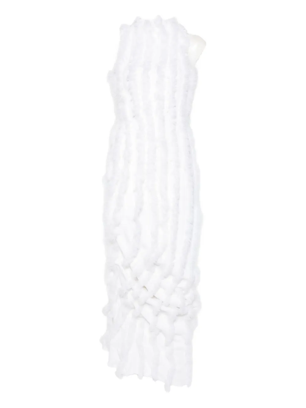 

Макси-платье с оборками и драпировкой Jacquemus, белый