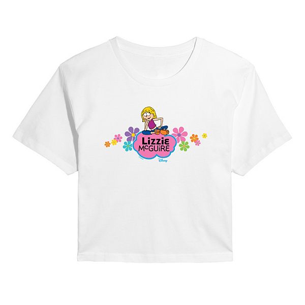 

Детская укороченная футболка Lizzie McGuire с цветочным логотипом Licensed Character, White