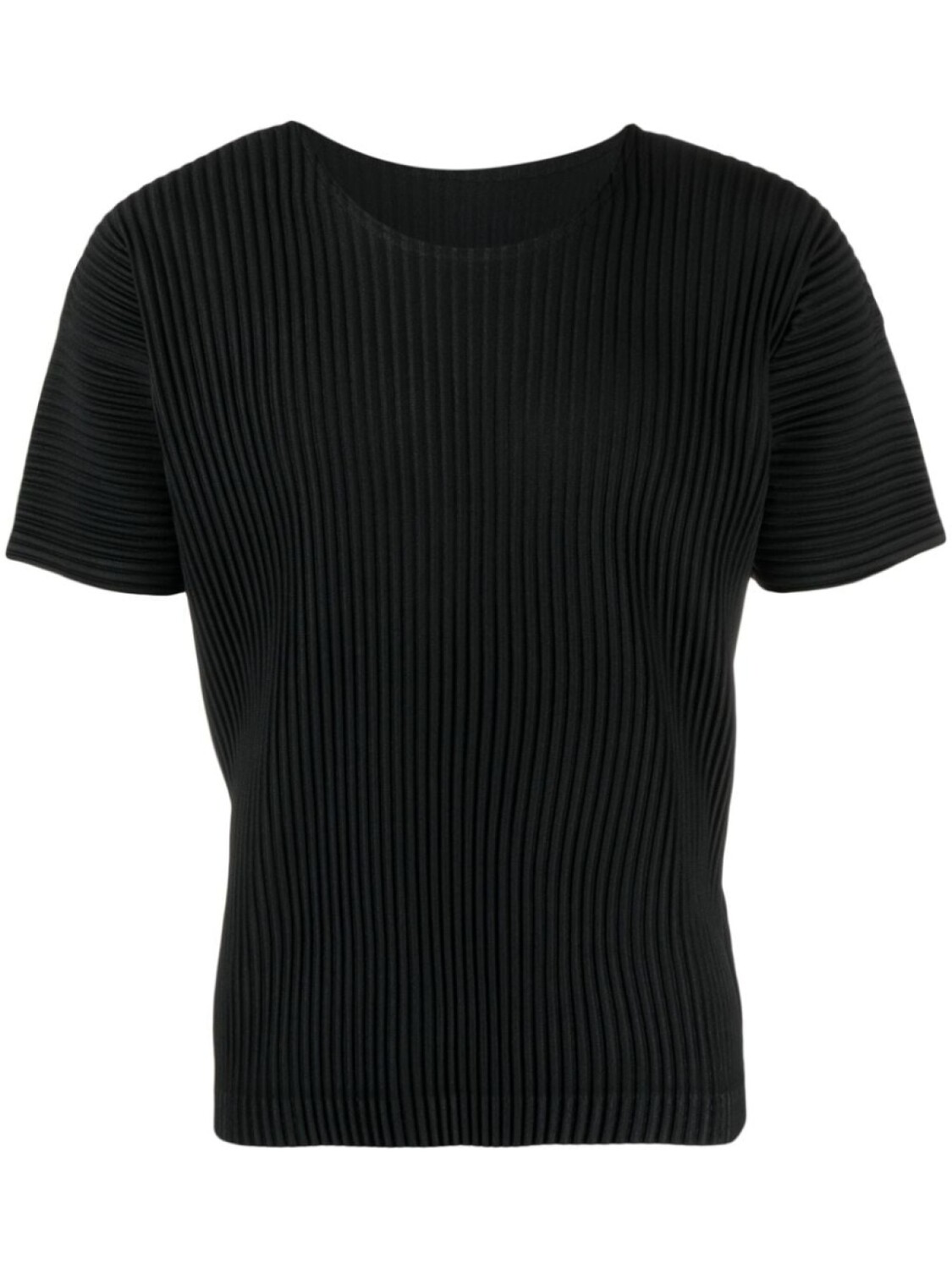 

Homme Plissé Issey Miyake плиссированная футболка с U-образным вырезом, черный