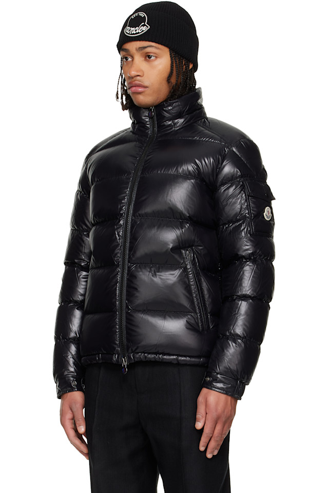 Пуховая куртка Maya с капюшоном, короткая Moncler, черный — фото 4